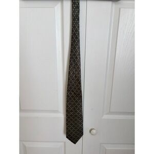 Alexander Lloyd Menswear Silk Tie Geometric Gold Purple Black Extra Long XL